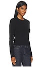 view 2 of 4 Cashmere Shrunken Crew in Black
