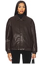 view 2 of 5 Leather Jacket in Dark Brown