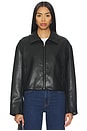view 2 of 5 Leather Minimal Jacket in Black