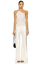 view 5 of 6 Satin Bias Pants in Antique White