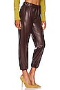 view 2 of 4 Vegan Leather Jogger in Chocolate