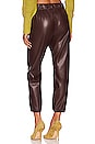view 3 of 4 Vegan Leather Jogger in Chocolate