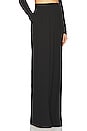view 2 of 4 Crepe Pleated Wide Leg Pant in Black