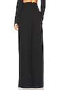 view 3 of 4 Crepe Pleated Wide Leg Pant in Black