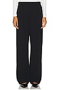 view 1 of 6 Crepe Pleated Wide Leg Pant in Black