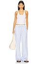 view 5 of 6 Resort Pant in Light Blue & White Stripe