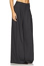view 2 of 6 Easy Pleated Wide Leg Trouser in Charcoal