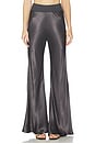 view 1 of 6 Bias Cut Satin Pant in Gunmetal