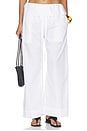 view 1 of 6 Cotton Peplum Pant in White