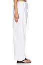 view 3 of 6 Cotton Peplum Pant in White