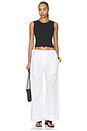 view 5 of 6 Cotton Peplum Pant in White