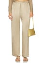 view 1 of 6 Silk Satin Everywhere Pant in Beige
