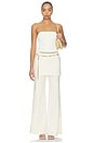 view 6 of 7 Twill Apron Pant in Vanilla