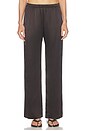 view 1 of 6 Silk Satin Everywhere Pant in Olive Bronze