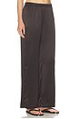 view 2 of 6 Silk Satin Everywhere Pant in Olive Bronze