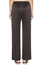 view 4 of 6 Silk Satin Everywhere Pant in Olive Bronze