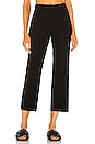 view 1 of 5 Viscose Rib Cropped Pant in Black