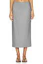 view 1 of 6 Suiting Pencil Skirt in Light Grey