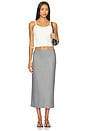 view 5 of 6 Suiting Pencil Skirt in Light Grey