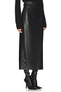 view 2 of 6 Leather Hi-waist Curve Skirt in Black
