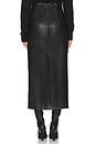 view 4 of 6 Leather Hi-waist Curve Skirt in Black