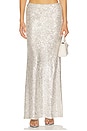 view 1 of 6 Sequin Full Length Skirt in Silver
