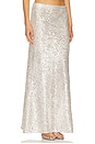 view 2 of 6 Sequin Full Length Skirt in Silver