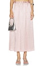 view 1 of 6 Textured Satin Celeste Skirt in Rose Blush