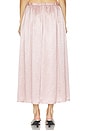 view 4 of 6 Textured Satin Celeste Skirt in Rose Blush