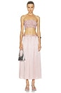 view 5 of 6 Textured Satin Celeste Skirt in Rose Blush