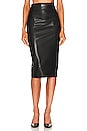 view 1 of 4 Vegan Leather Pencil Skirt in Black