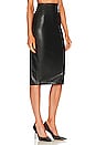view 2 of 4 Vegan Leather Pencil Skirt in Black