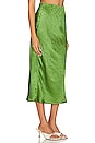view 2 of 4 JUPE EN SATIN in Grass Green