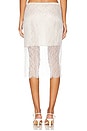 view 4 of 6 Sheer Lace Slip Skirt in Off White