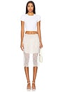 view 5 of 6 Sheer Lace Slip Skirt in Off White