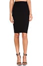 view 1 of 3 Silk Rib Pencil Skirt in Black
