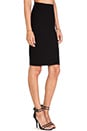 view 2 of 3 Silk Rib Pencil Skirt in Black