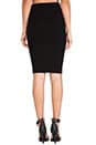 view 3 of 3 Silk Rib Pencil Skirt in Black