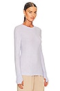 view 2 of 4 Cashmere Easy Cuffed Crew in Iris