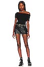 view 4 of 4 Silk Knit Off Shoulder Top in Black