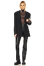 view 4 of 4 Mesh Turtleneck in Black Dot