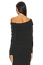 view 3 of 4 Cashmere One-shoulder Top in Charcoal