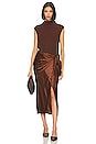 view 4 of 4 Sleeveless Knit Turtleneck Top in Saddle Brown
