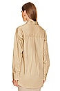 view 4 of 5 Poplin Long Sleeve Shirt in Tan