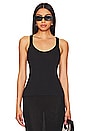 view 1 of 4 Linen Knit Strappy Tank in Black