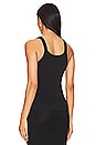 view 3 of 4 Linen Knit Strappy Tank in Black