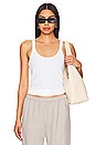 view 1 of 4 Linen Knit Strappy Tank in White