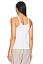 view 3 of 4 Linen Knit Strappy Tank in White