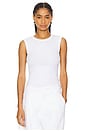 view 1 of 4 Stretch Silk Knit Sleeveless Tank in White