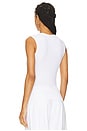 view 3 of 4 Stretch Silk Knit Sleeveless Tank in White